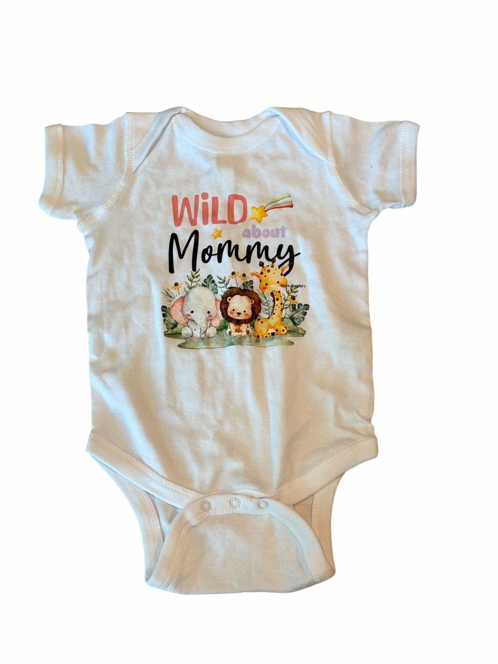 Rabbit Skins “Wild About Mommy” Safari Bodysuit – 12 Months